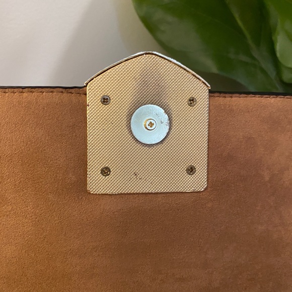 Aldo | Faux Suede Envelope Bag w Gold Chain Strap - Picture 7 of 8